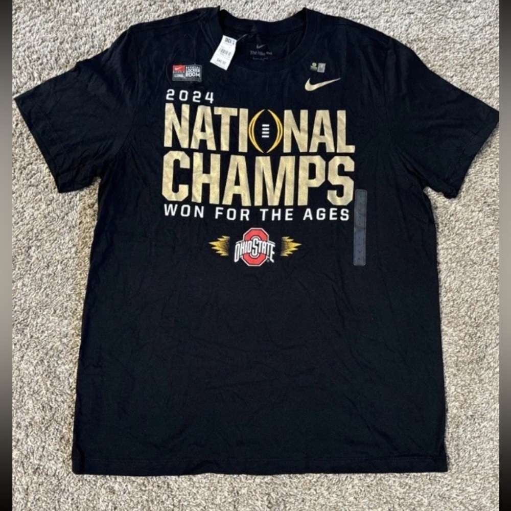 Nike Black and Gold National Champs Tee